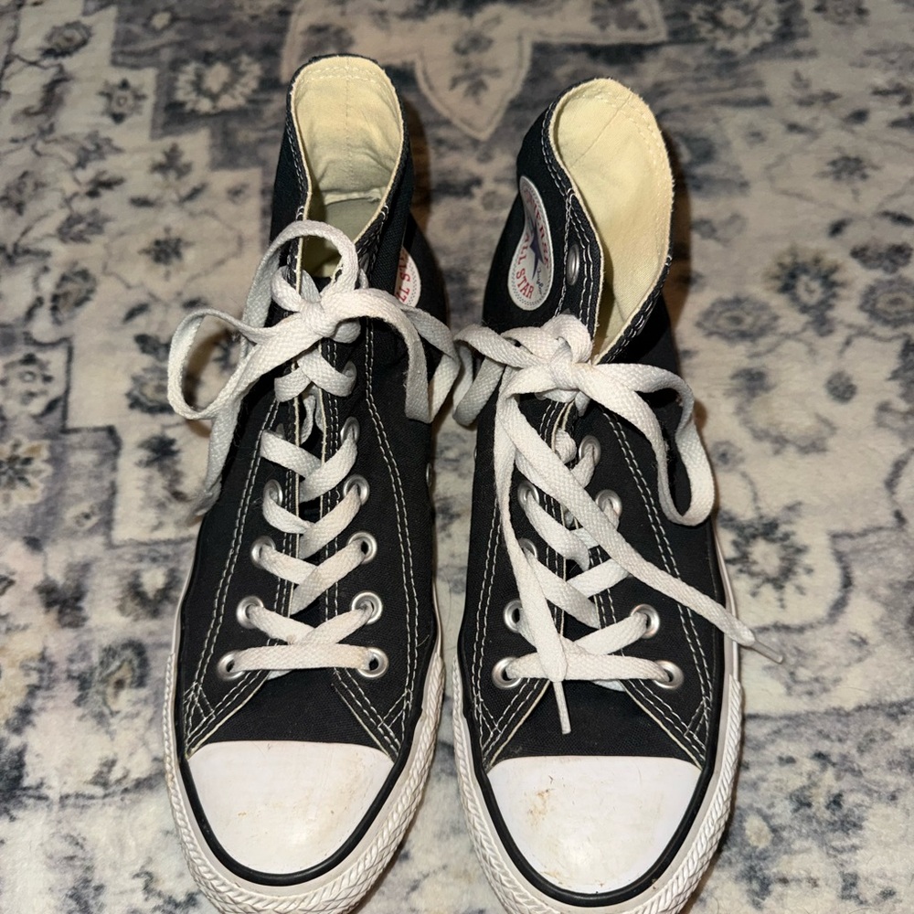 Converse Black and White High-Top Sneakers - Picture 2 of 5